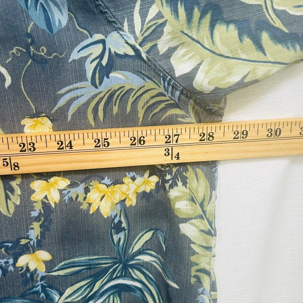 Tommy Bahama Silk Camp Shirt Mens 3XL Big Tall Tropical Floral Palm Island Aloha